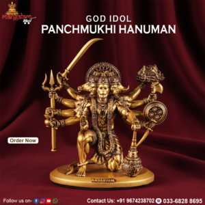 Panchmukhi Hanuman Brass Idol 