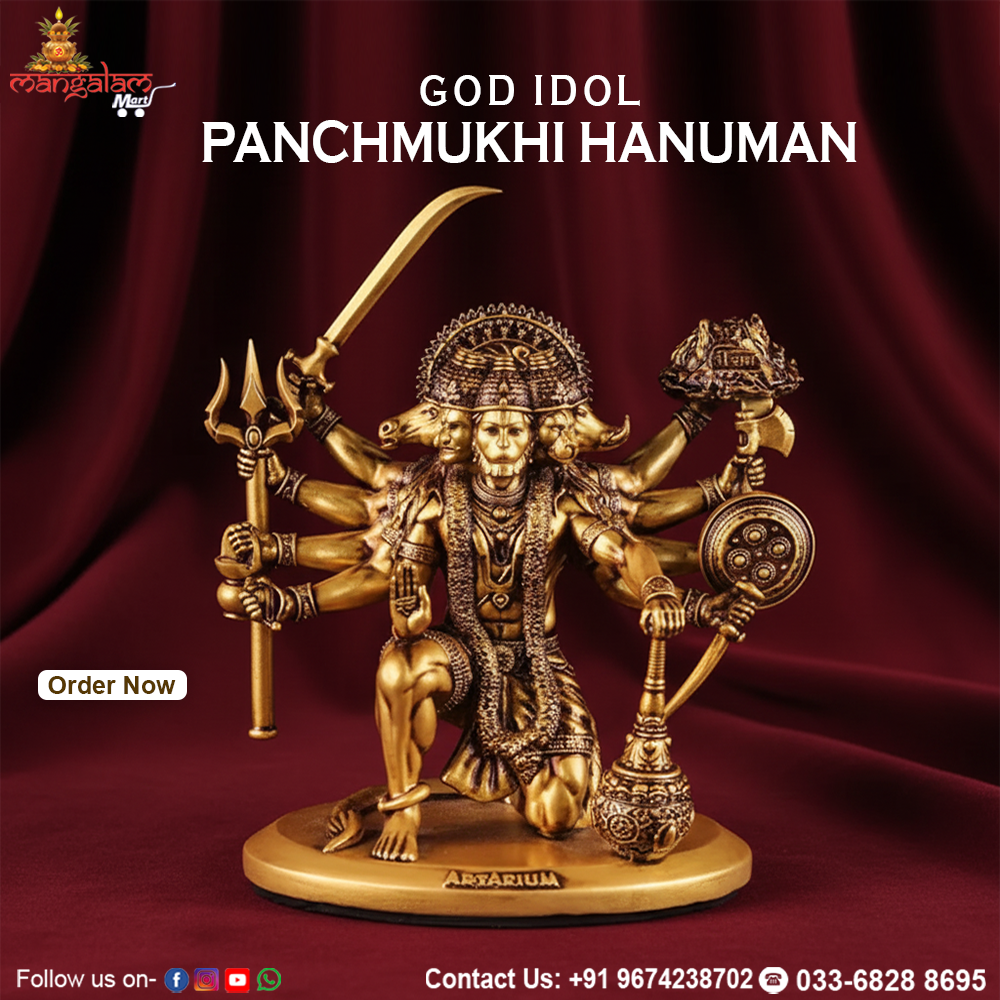 Panchmukhi Hanuman Brass Idol