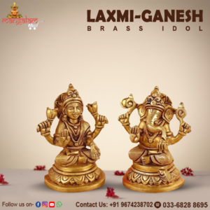 Laxmi Ganesh Brass Idol