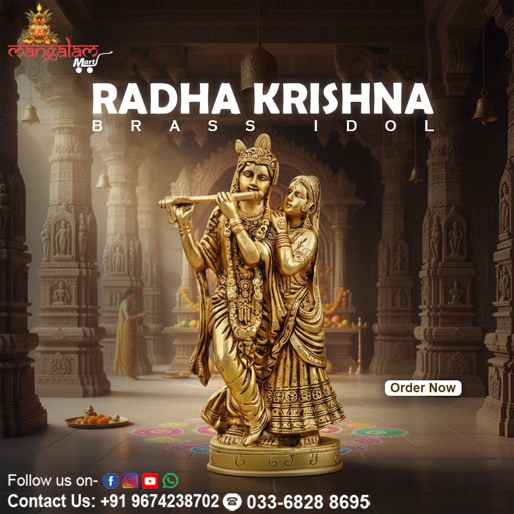 Radha Krishna Brass Idol